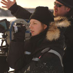 Sarah Polley (director) and Luc Montpellier (DOP) on the set of Away From Her